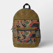 ドラゴン中国のシンボルアンティークアジア プリントバックパック (正面)