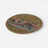 ドラゴン中国のシンボルアンティークアジア ペーパープレート (アングル)