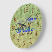 ドラゴン中国のファンタジーアートデザイナーギフト時計 ラージ壁時計 (傾斜)