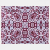 ドラゴン中国のホログラム曼荼羅 フリースブランケット (正面(横))