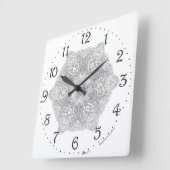 ドラゴン中国のマンダラスクエアウォールクロック スクエア壁時計 (傾斜)