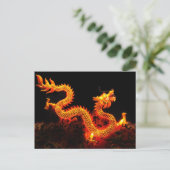 ドラゴン中国のランタン ポストカード (スタンド正面)