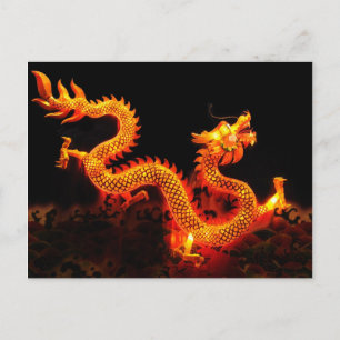ドラゴン中国のランタン ポストカード