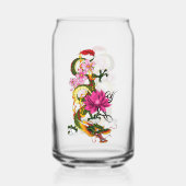 ドラゴン中国のロータスさくらんぼ ガラス缶 (裏面)