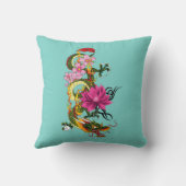 ドラゴン中国のロータスさくらんぼ クッション (裏面)