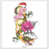 ドラゴン中国のロータスさくらんぼ シール (シート)