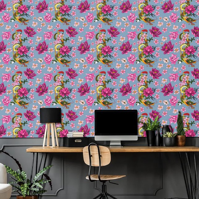 ドラゴン中国のロータスさくらんぼ 壁紙 (クリエイターアップロード済み)