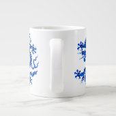 ドラゴン中国の、インディゴブルー ジャンボコーヒーマグカップ (裏面)