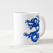 ドラゴン中国の、インディゴブルー ジャンボコーヒーマグカップ (正面右)