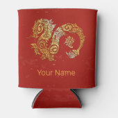 ドラゴン中国の〔占星術の〕十二宮図占星術コンステレーションサイン 缶クーラー (正面)