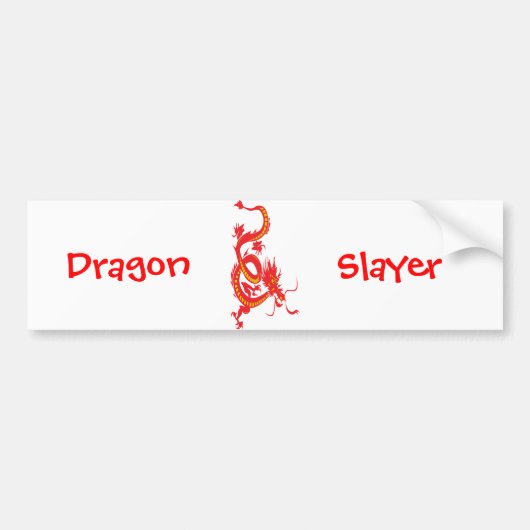 ドラゴン中国の/新年 バンパーステッカー (正面)