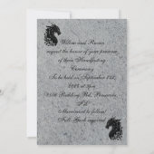 ドラゴン二頭の手縛り式結婚招待状 招待状 (裏面)