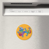 ドラゴン付きオレンジカラフル色の磁石 マグネット (インサイチュ (食洗機))