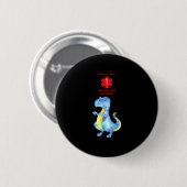 ドラゴン付き医療アラート重度アレルギー啓発 缶バッジ (正面&裏面)