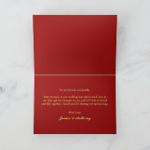 ドラゴン伝統的フェニックス中国のレッド サンキューカード (内部)