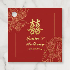 ドラゴン伝統的フェニックス中国のレッド フェイバータグ