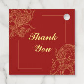 ドラゴン伝統的フェニックス中国のレッド フェイバータグ (裏面)