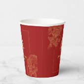ドラゴン伝統的フェニックス中国のレッド 紙コップ (右)