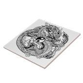 ドラゴン保持陰陽 タイル (側面)