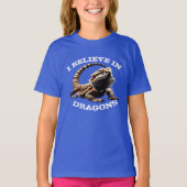 "ドラゴン信じてる"とヒゲドラゴン Tシャツ (正面)