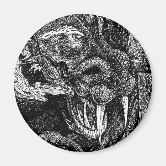 ドラゴン冷蔵庫用マグネットラウンド マグネット (正面)