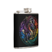 ドラゴン動物ポートレートステンドグラス野生生物フリー フラスク (右)