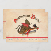 ドラゴン卒業お祝い 招待状 (正面/裏面)