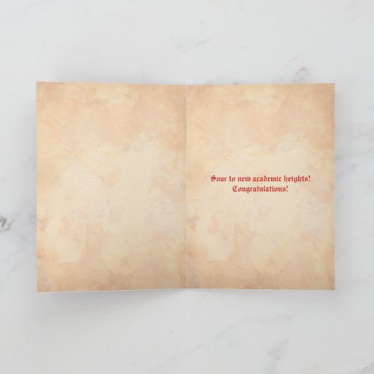 ドラゴン卒業祝い カード (内部)