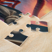 ドラゴン卵を持つ小妖精や小人 ジグソーパズル (側面)