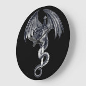 ドラゴン及び剣の柱時計 ラージ壁時計 (傾斜)