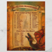 ドラゴン名は何を印刷可能 (正面)