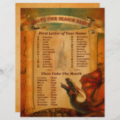 ドラゴン名は何を印刷可能 (正面/裏面)