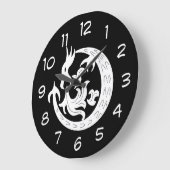 ドラゴン吹の火 ラージ壁時計 (傾斜)
