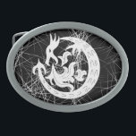 ドラゴン吹の火 卵形バックル<br><div class="desc">トライバル吹アート。ドラゴンの火。白黒。</div>