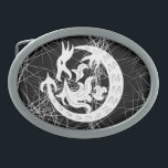ドラゴン吹の火 卵形バックル<br><div class="desc">トライバル吹アート。ドラゴンの火。白黒。</div>