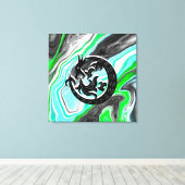 ドラゴン吹ズのファイアフルート・アート キャンバスプリント (インサイチュ (ウッドフロア))