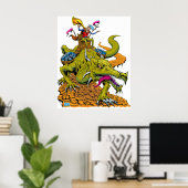 ドラゴン図書館 ポスター (ホームオフィス)