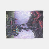 ドラゴン城 フリースブランケット (正面(横))