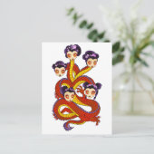 ドラゴン女はがき ポストカード (スタンド正面)