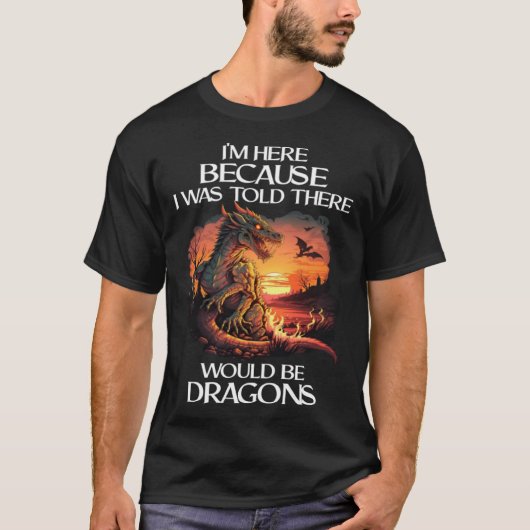 ドラゴン好きのためのドラゴン男性 伝説の生き物 Tシャツ (正面)