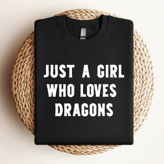 ドラゴン好き女子のポップなデザイン Tシャツ