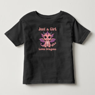 ドラゴン好き女子 トドラーTシャツ