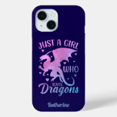 ドラゴン好き女子 - ファンタジードラゴン Case-Mate iPhoneケース (裏面)