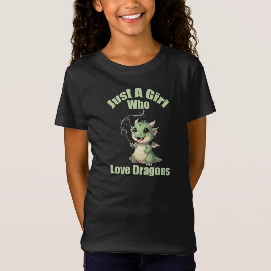 ドラゴン好き女子 Tシャツ (正面)