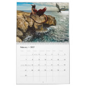 ドラゴン威厳のあるの任意の年のファンタジーカレンダー カレンダー (2月 2027)