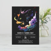 ドラゴン威厳のあるウィムシー誕生日 招待状 (スタンド正面)