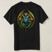 ドラゴン威厳のあるシンボルTシャツ – パワー&ウィズダム Tシャツ (デザイン裏面)