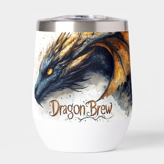 ドラゴン威厳のあるヘッドウォーター色イラストレーション (正面)