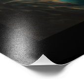 ドラゴン実在はティール(緑がかった色)金ゴールドID1005 フォトプリント            (角)