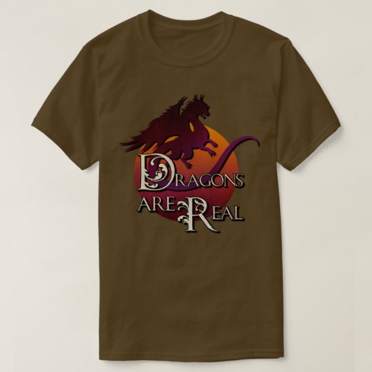 ドラゴン実在は Tシャツ (デザイン正面)
